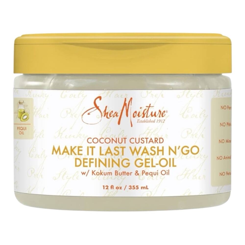 SHEA MOISTURE Coconut Custard Make It Last‎ Wash N Go Defining Gel Oil 12oz